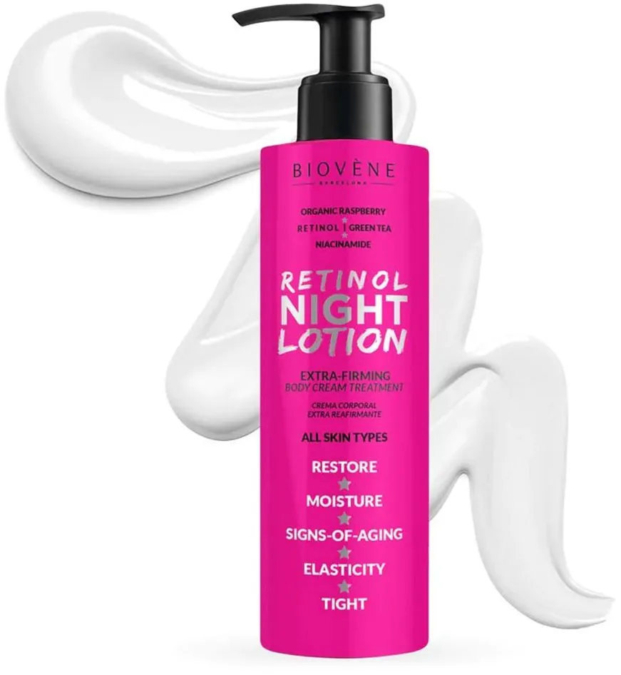Biovène Body Cream Extra-Firming Retinol & Organic Raspberry (200mL)