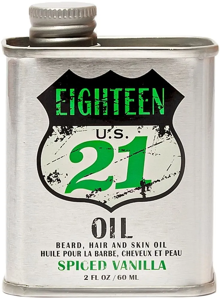 18.21 Man Made Beard, Hair & Skin Oil Spiced Vanilla (60mL)