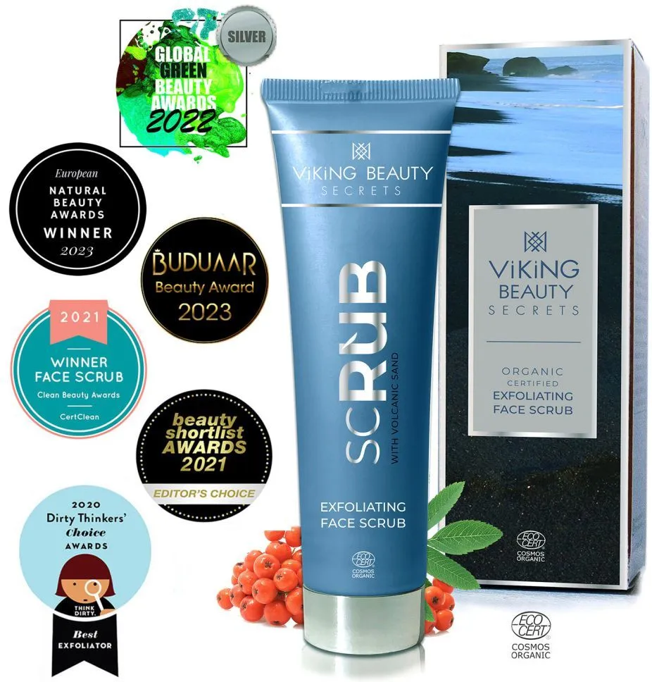 Viking Beauty Secrets Exfoliating Face Scrub with Icelandic Volcanic Sand (60mL)