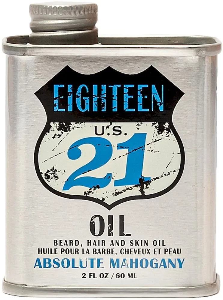 18.21 Man Made Beard, Hair & Skin Oil Absolute Mahogany (60mL)