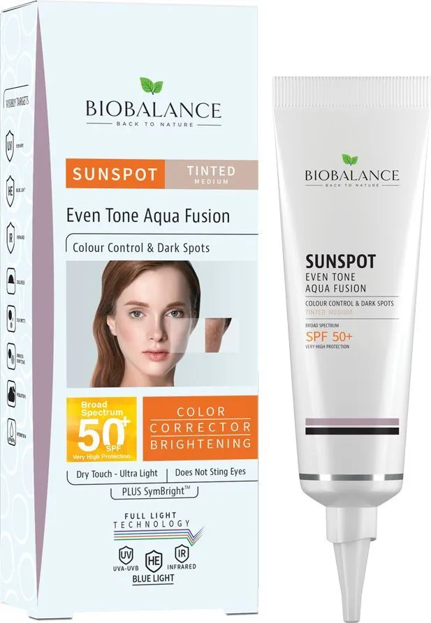 Bio Balance Tinted Medium Sun Spot Even Tone Aqua Fusion Color Control & Dark Spots SPF50+ (40mL)