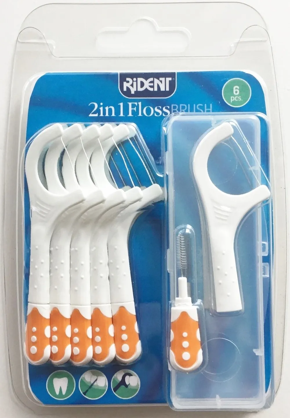 Rident 2in1 Flossbrush (6pcs)