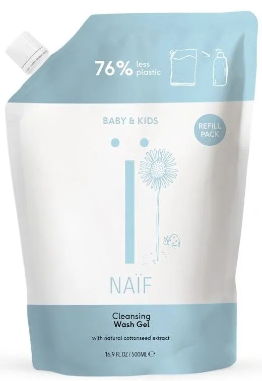 Naïf Cleansing Wash Gel Baby & Kids (500mL) Refill