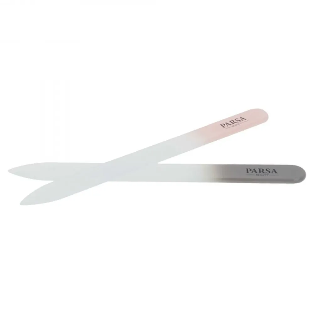 Parsa Beauty Glass Nail File (1pc) Grey/ Pink