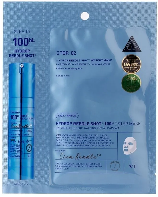 VT Cosmetics Hydrop Reedle Shot 100hL 2 Step Mask (1,5g+27g)