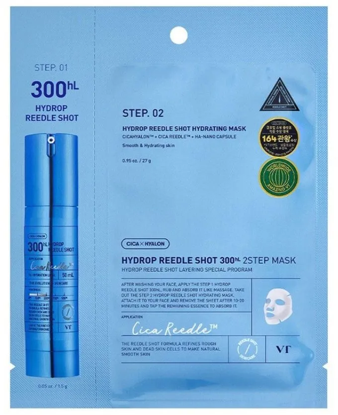 VT Cosmetics Hydrop Reedle Shot 300hL 2 Step Mask (1,5g+27g)