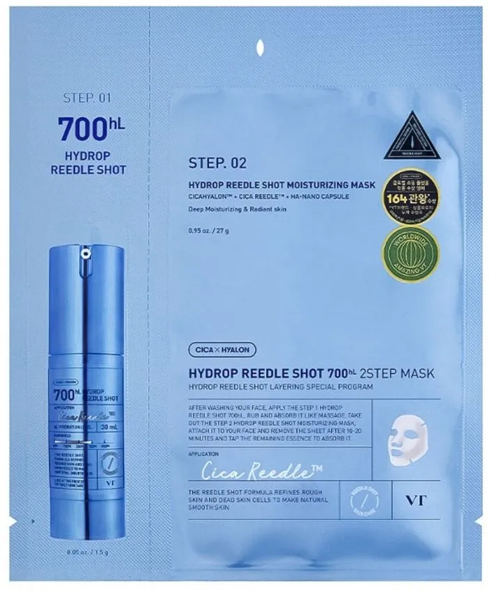 VT Cosmetics Hydrop Reedle Shot 700hL 2 Step Mask (1,5g+27g)