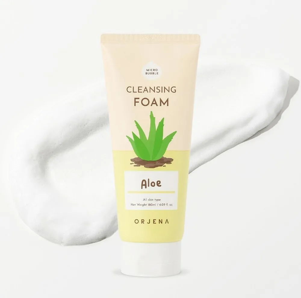 Orjena Smile Day Aloe Cleansing Foam (180mL)