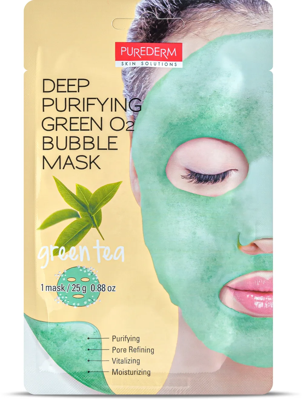 Purederm Deep Purifying Green O2 Bubble Mask