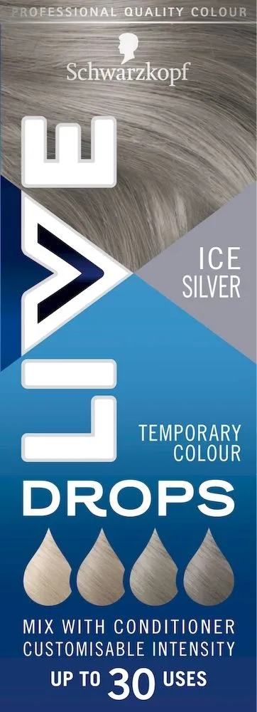 Schwarzkopf Live Colour Drops Temporary Colour (30mL) Ice Silver