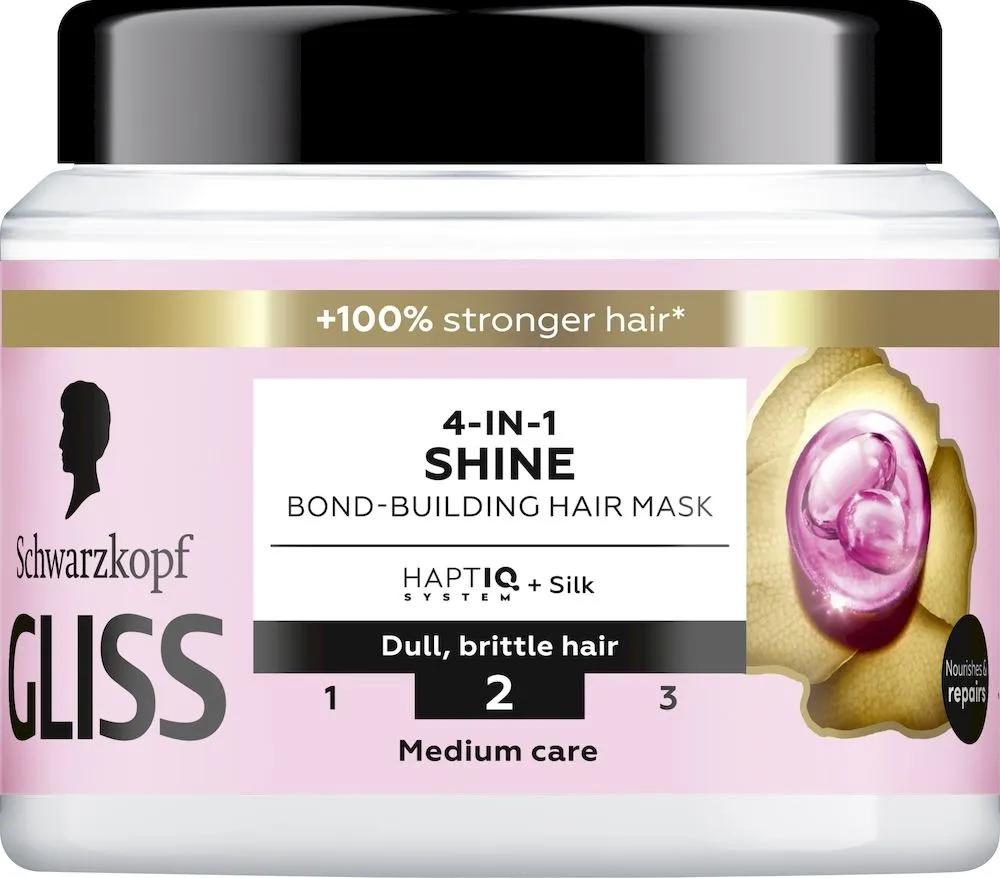 Gliss 4-In-1 Shine Bond-Building Hair Mask (400mL)