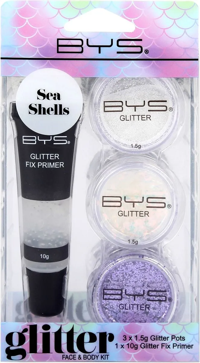 BYS Glitter Face & Body Kit (3x1,5g) Sea Shells