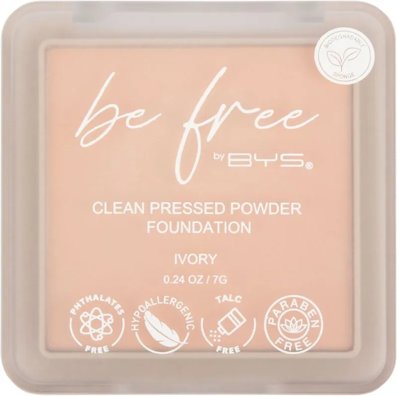 Be Free By BYS Pressed Powder Foundation (7g) Ivory
