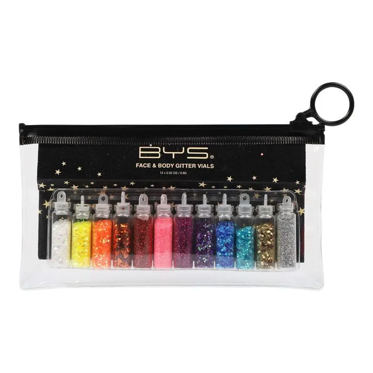 BYS Face & Body Glitter Vials Star Shine (12pcs)
