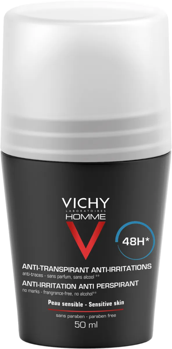 Vichy Homme 48h Anti-Irritation Roll-on Deodorant (50mL)