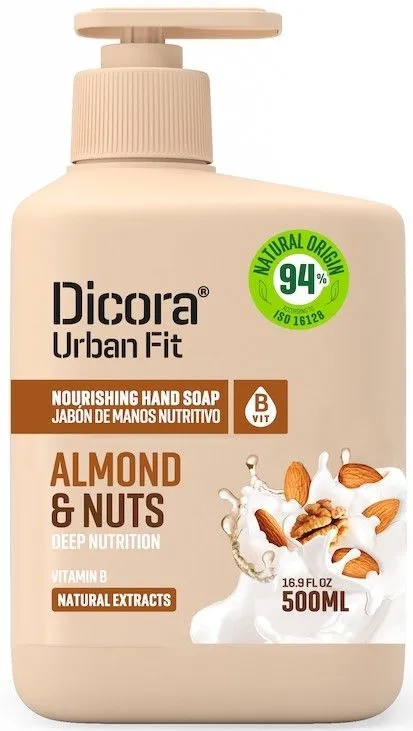 Dicora Urban Fit Hand Soap Vitamin B Almonds & Nuts (500mL)