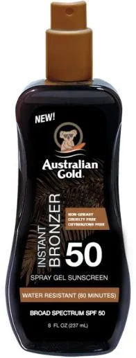 Australian Gold SPF 50 Spray Gel with Bronzer (237mL)