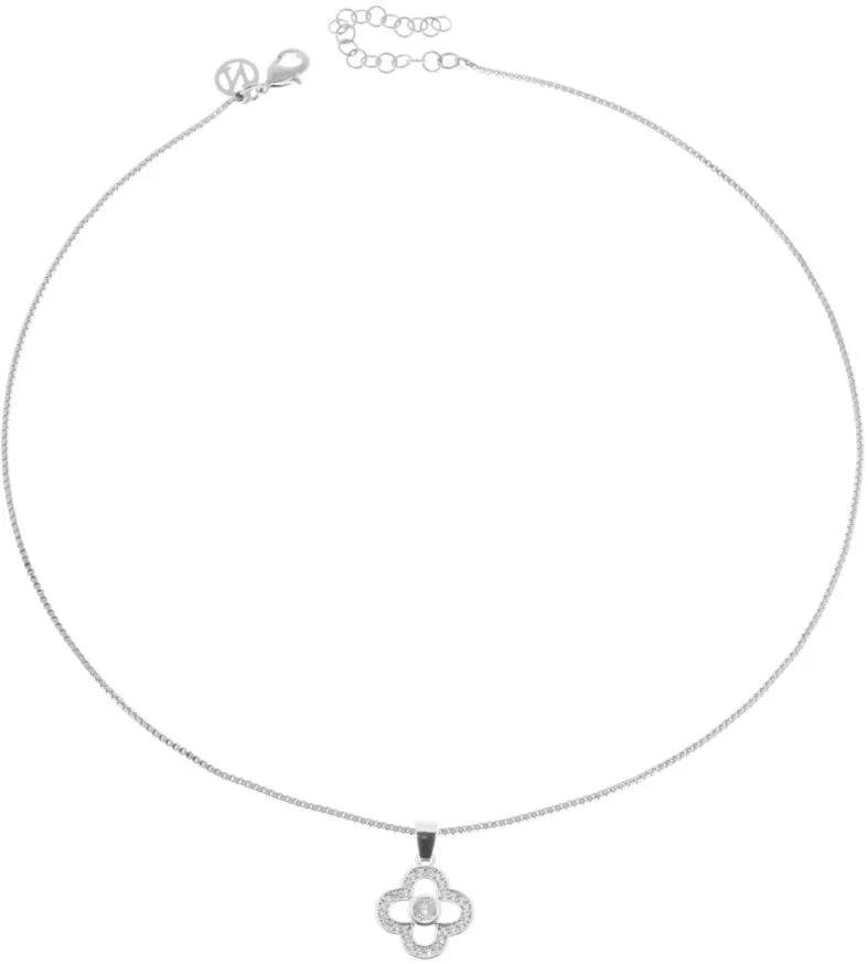 Nora Norway Austin Neck 42 Silver Clear