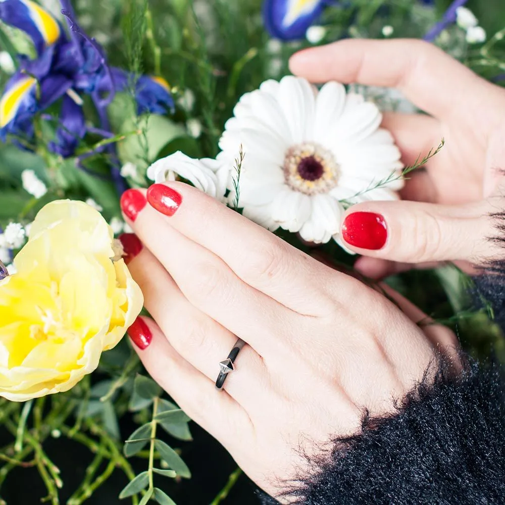 Dondella Ring Ceramic Rhomb 15.25  CJT32-3-R-48