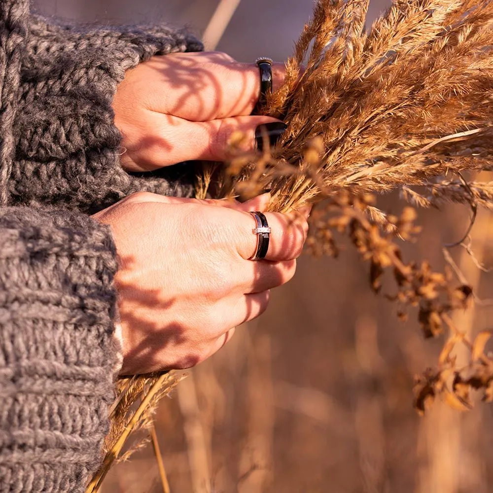 Dondella Ring Simple Jet 15.25  CJT122-1-R-48