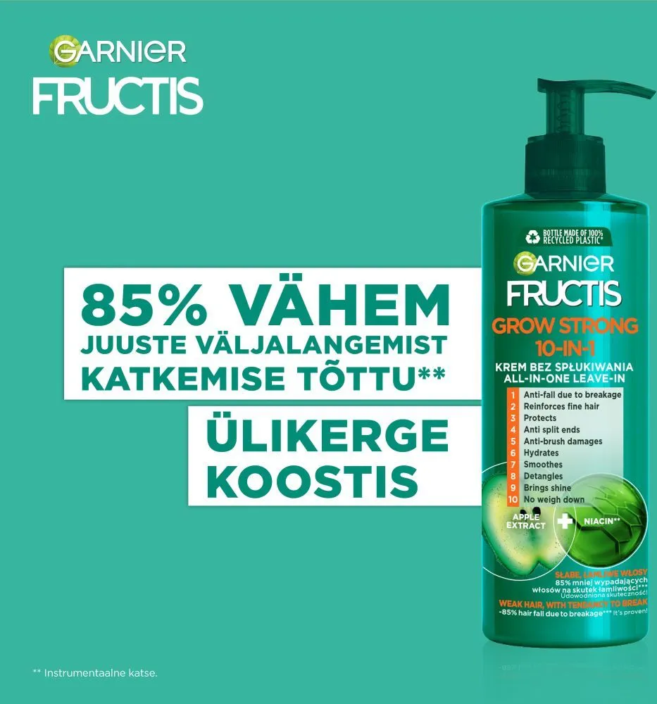 Garnier Fructis Grow Strong 10-in-1 Leave-In Cream (400mL)
