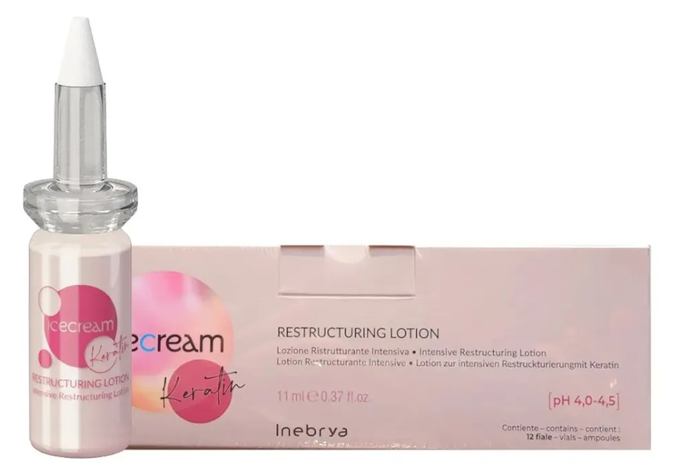 Inebrya Ice Cream Keratin Restructuring Lotion (12 x 11 mL)