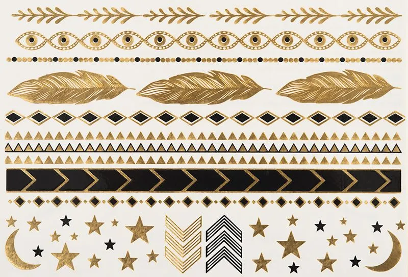 Lulu DK Pop Tats: Boho Gold/Black