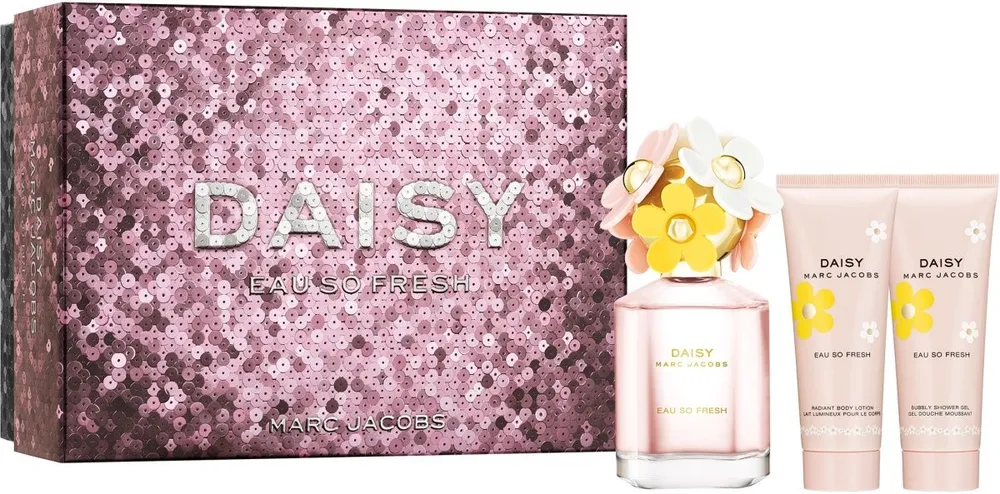 Marc Jacobs Daisy Eau So Fresh EDT (75mL) + Shower Gel (75mL) + Body Lotion (75mL)
