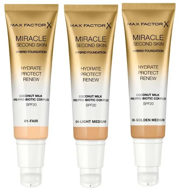 Max Factor Miracle Second Skin Hybrid Foundation (30mL)