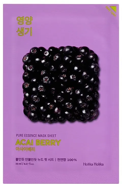 Holika Holika Pure Essence Mask Sheet - Acai Berry (1pcs)