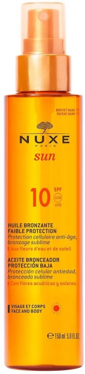 Nuxe Sun Tanning Oil Low Protection SPF10 (150mL)