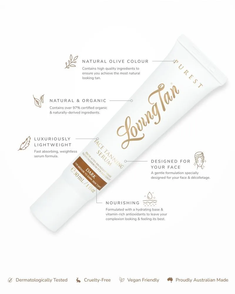 Loving Tan Purest Face Tanning Serum (30mL) Dark