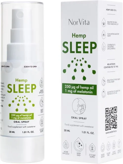 Norvita Hemp Oil & Melatonin Sleep Oral Spray (30mL)