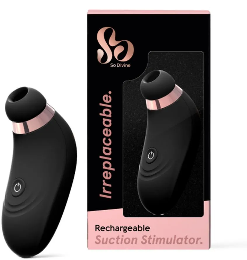 So Divine Clitoral Irreplaceable Suction Device Black