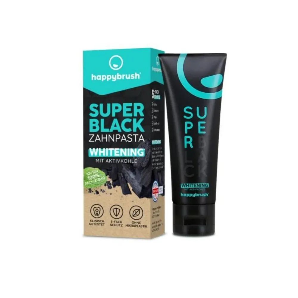 Happybrush SuperBlack Toothpaste (75mL)