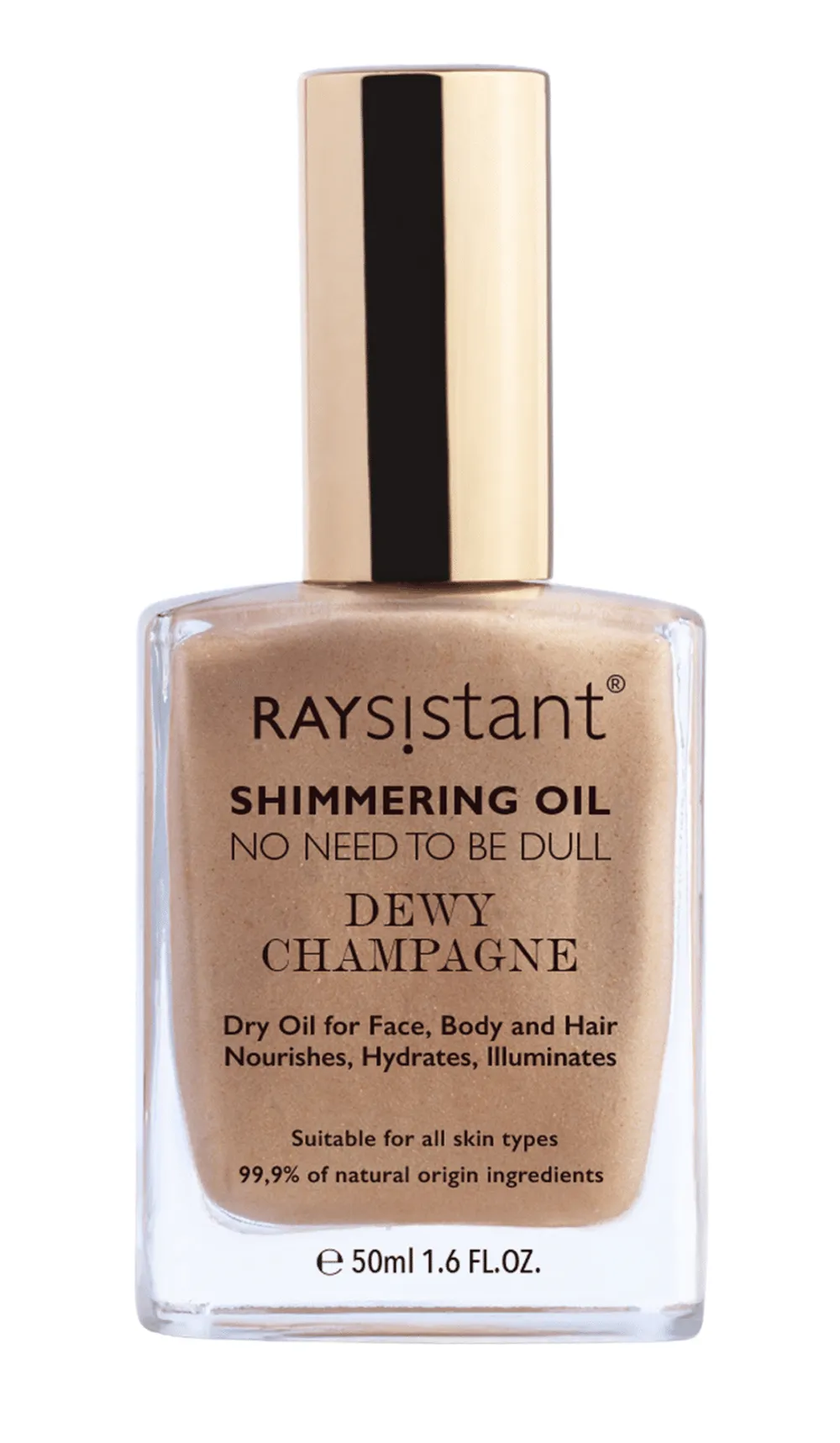 Australian Gold RAYsistant Shimmering Oil (50mL) Dewy Champagne