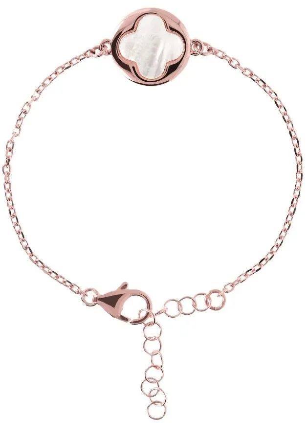 Bronzallure Four Leaf Clover Bracelet White Mop