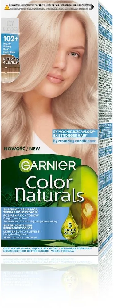 Garnier Color Naturals Hair Color 102+ Frosty Silver Blond