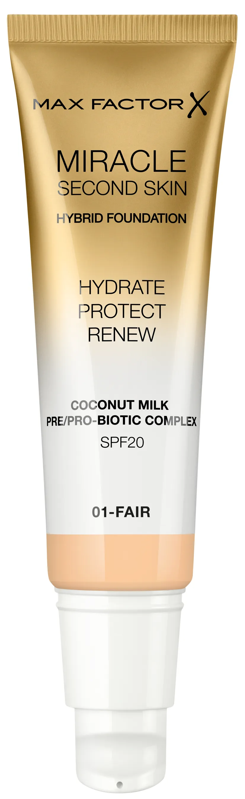 Max Factor Miracle Second Skin Hybrid Foundation (30mL) 01 Fair