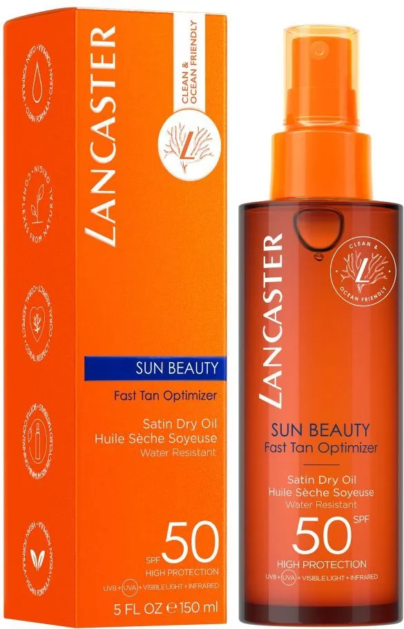 Lancaster Sun Beauty Fast Tan Optimizer Satin Dry Oil SPF50 (150mL)