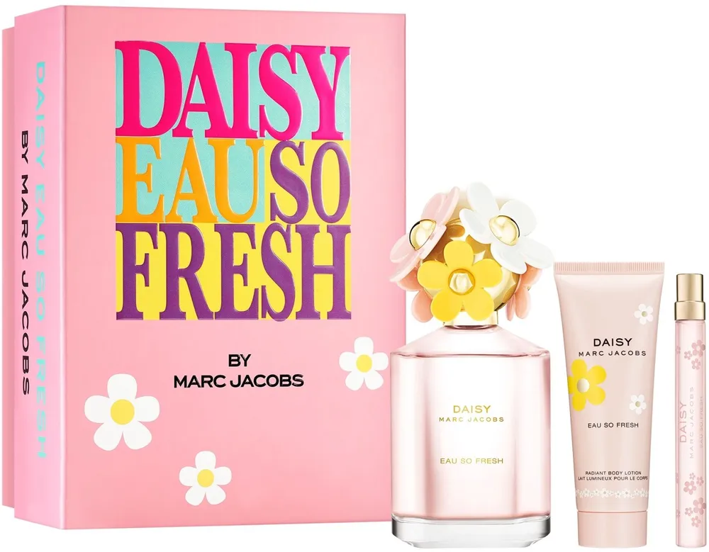 Marc Jacobs Daisy Eau So Fresh EDT (125mL) + Body Lotion (75mL) + EDT (10mL)