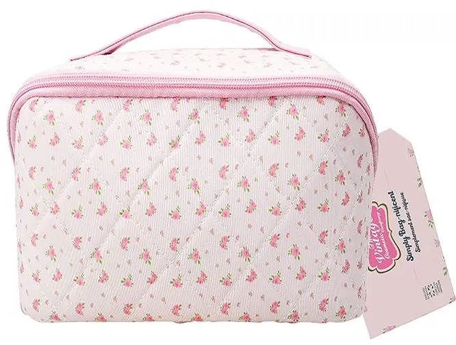 The Vintage Cosmetic Company Diagonal Zip Bag Rose