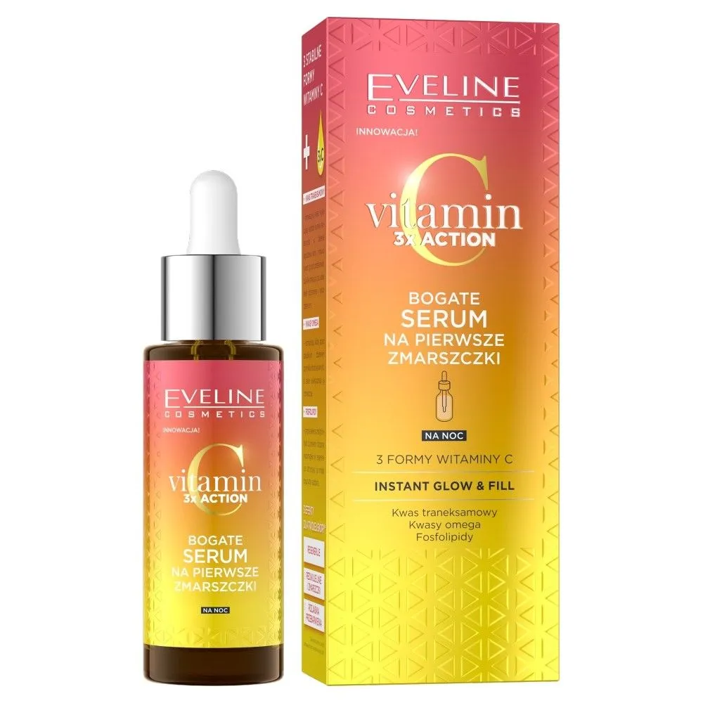 Eveline Cosmetics Vitamin C 3x Action Rich Serum Against First Wrinkles (30mL)