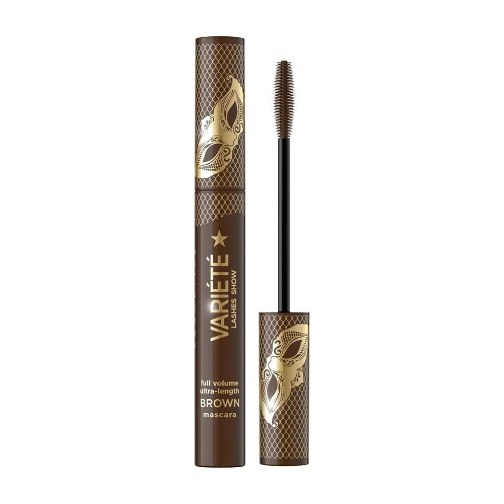 Eveline Cosmetics Variete Lashes Show Tickening & Lenghtening Brown Color Mascara (10mL)