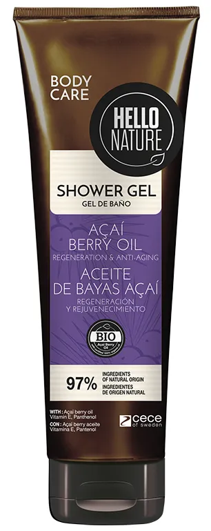 Hello Nature Acai Oil Regeneration & Anti-Aging Shower Gel (250mL)