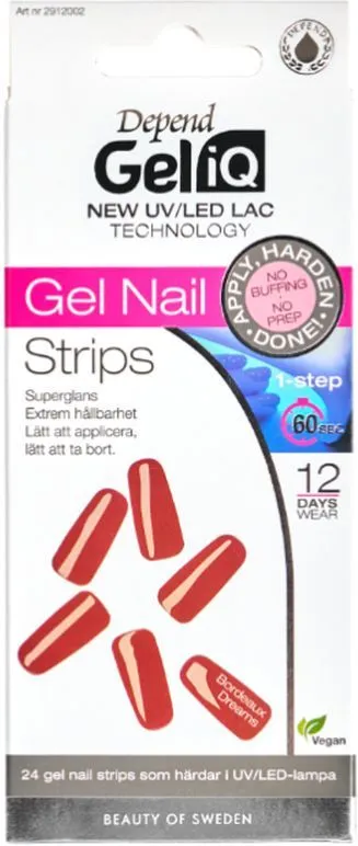 Depend Gel iQ Gel Nail Strips (24pcs) Bordeaux Dreams