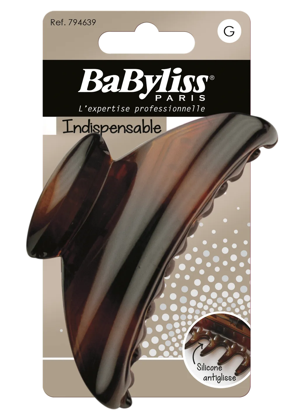 Babyliss Clip No Slip Hidden Hinge Brown