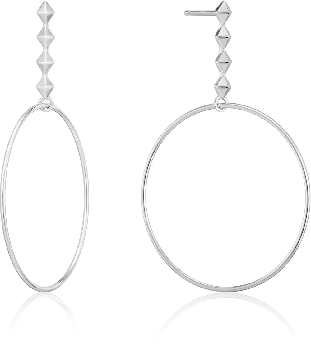 Ania Haie Silver Spike Hoop Earrings