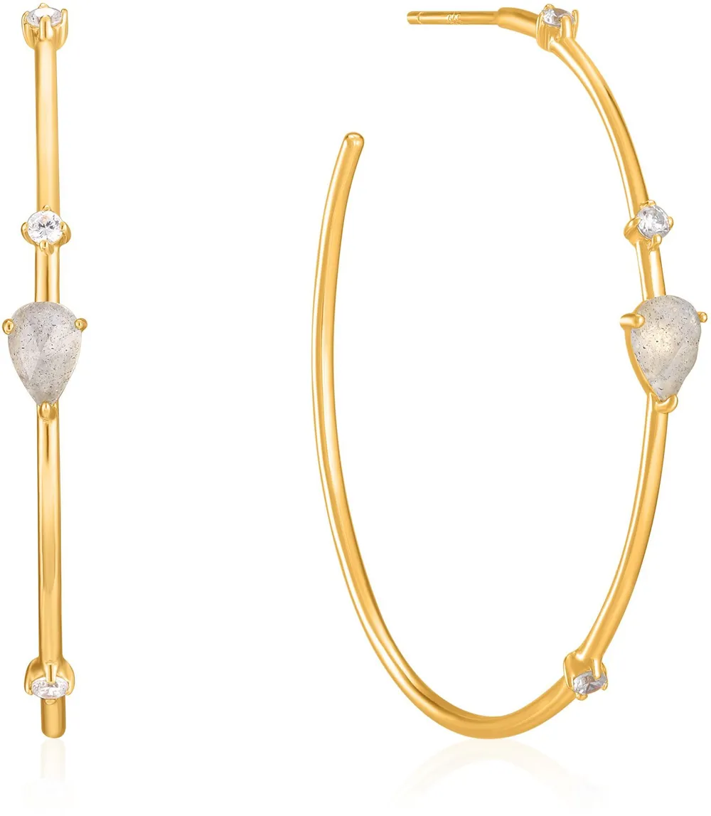 Ania Haie Gold Midnight Hoop Earrings