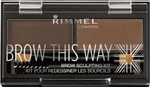 Rimmel London Brow This Way Eyebrow Sculpting Kit (1,41g) 003 Dark Brown